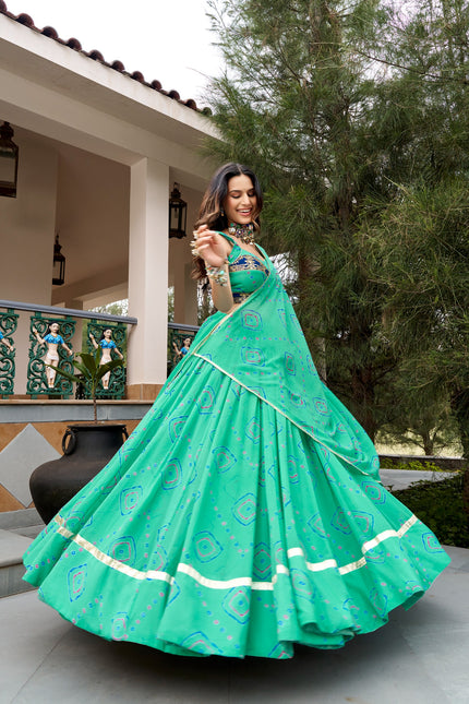 Complemented by vintage look lehanga SS783
