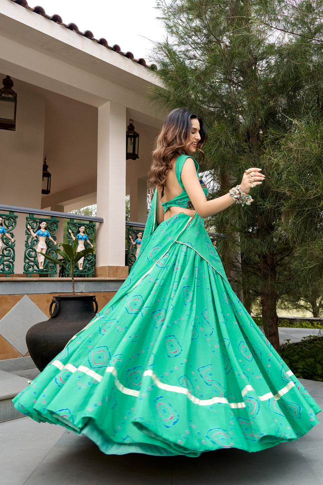 Complemented by vintage look lehanga SS783