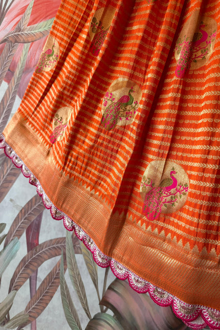 Peacock Theme Lehenga With Maggam work Duppta SS776