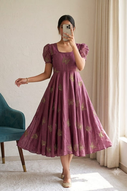 Trending Eye-catching Beads Sequance Work Gown SS774