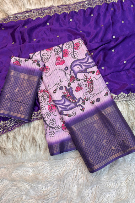 special pichwai kalamkari Half saree SS779