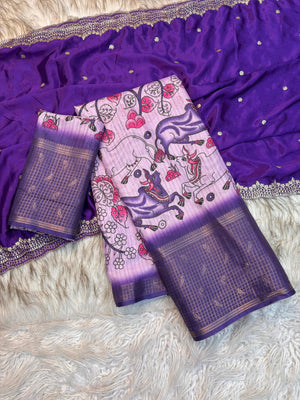 light pink & purple cow
