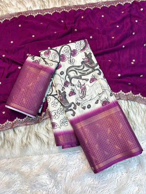 white& deep purple cow