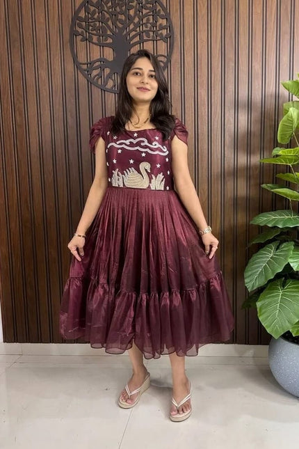 TISSUE SILK FESTIVAL TIME FROCK SS806
