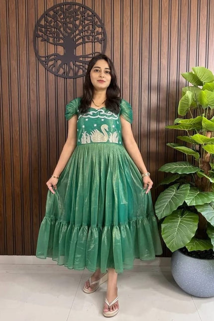 TISSUE SILK FESTIVAL TIME FROCK SS806