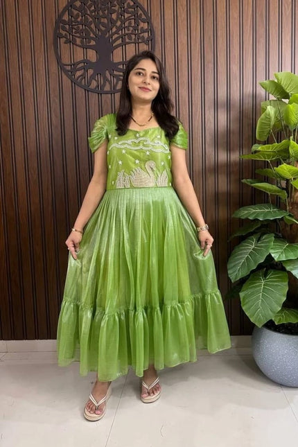 TISSUE SILK FESTIVAL TIME FROCK SS806