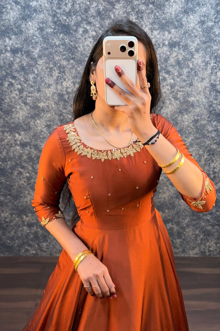 Premium Handwork Gown with Dupatta SS787