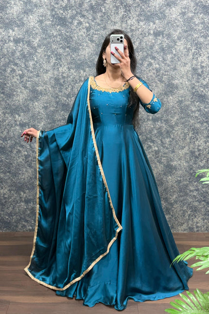 Premium Handwork Gown with Dupatta SS787