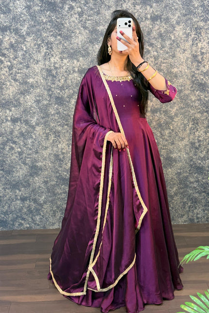Premium Handwork Gown with Dupatta SS787