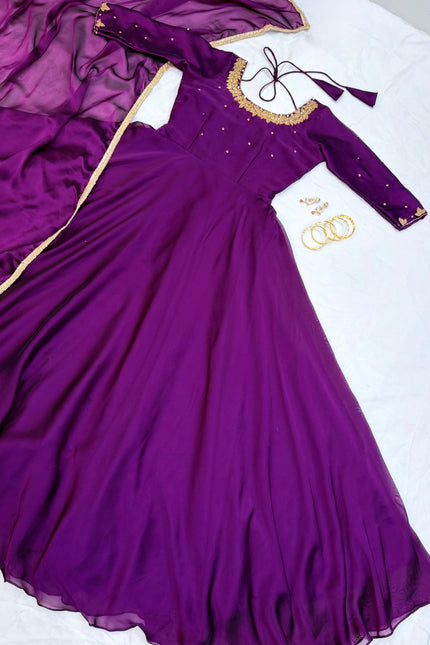 Premium Handwork Gown with Dupatta SS787