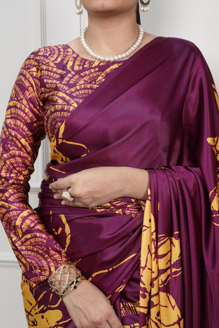 Smooth in Satin silk  shine in elegant prints SS789
