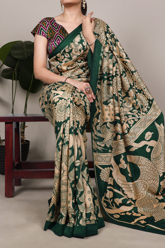 Experience the beauty of traditional Kalamkari prints SS790