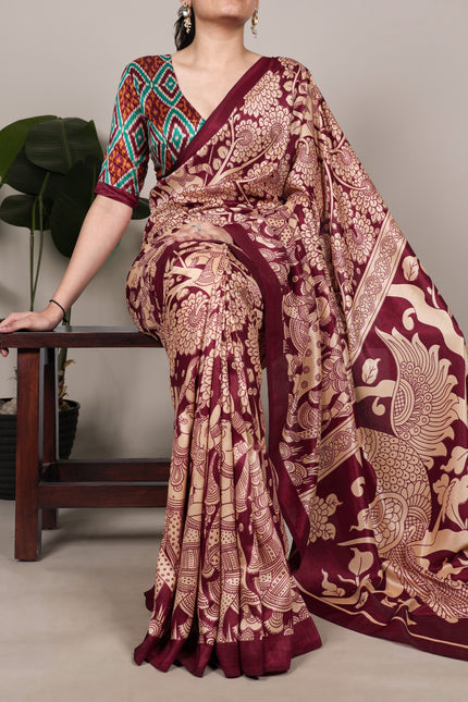 Experience the beauty of traditional Kalamkari prints SS790