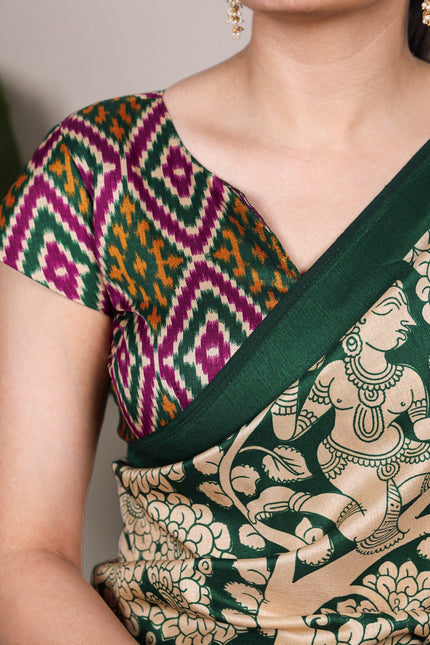 Experience the beauty of traditional Kalamkari prints SS790