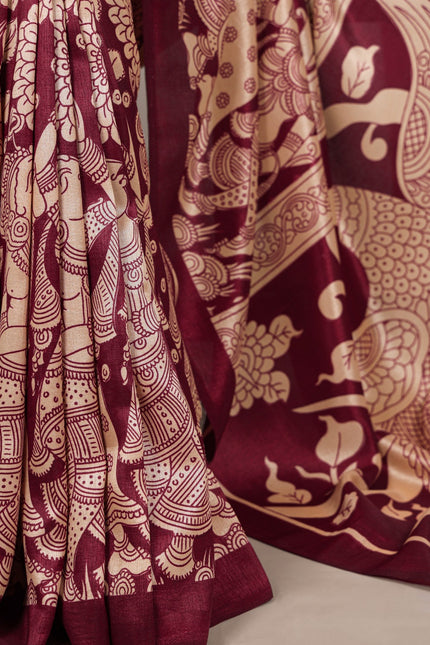 Experience the beauty of traditional Kalamkari prints SS790