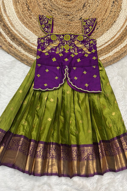 soft semi kanchi checks vintage look SS792