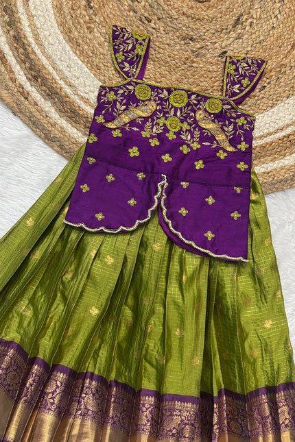 soft semi kanchi checks vintage look SS792