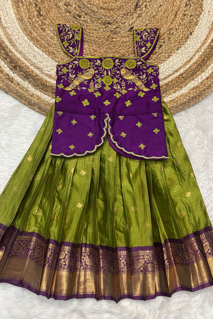 soft semi kanchi checks vintage look SS792