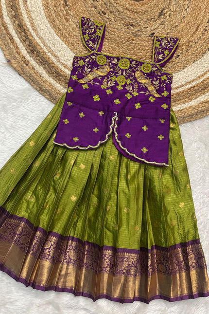 soft semi kanchi checks vintage look SS792