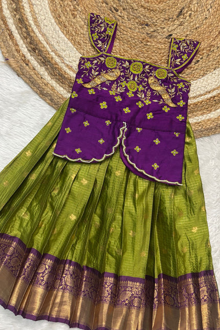 soft semi kanchi checks vintage look SS792