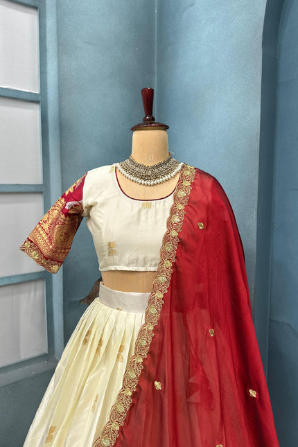 Kanjivaram silk full stiched Lehenga SS795