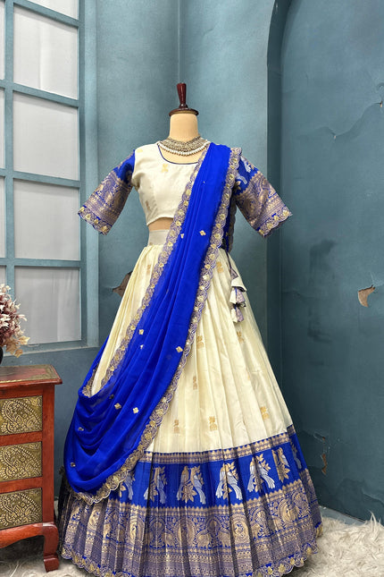 Kanjivaram silk full stiched Lehenga SS795