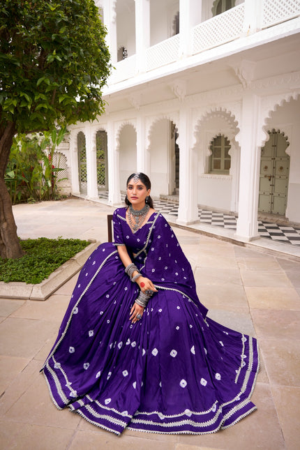Chanderi Bandhani design choli will give you charm SS791