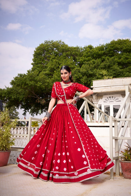 Chanderi Bandhani design choli will give you charm SS791