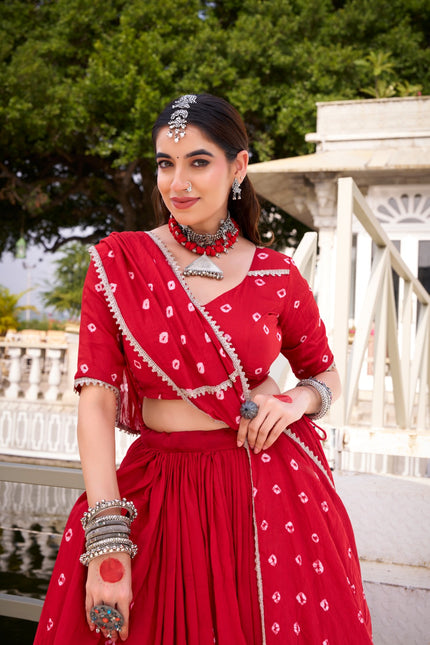 Chanderi Bandhani design choli will give you charm SS791