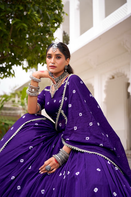 Chanderi Bandhani design choli will give you charm SS791