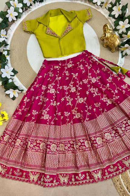 Royal Trio Contrast Kids Lehenga-Choli  SS796