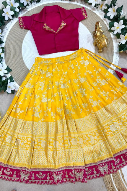 Royal Trio Contrast Kids Lehenga-Choli  SS796