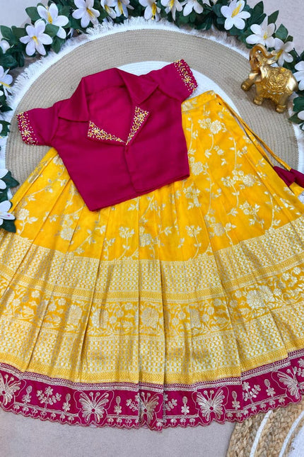 Royal Trio Contrast Kids Lehenga-Choli  SS796