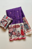 Blouse unstitched / purple