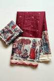 Blouse unstitched / maroon