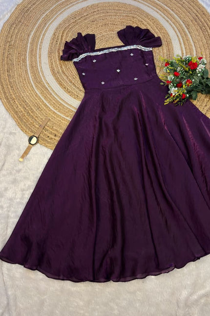 Premium space silk  functional wear Maxi gown SS802