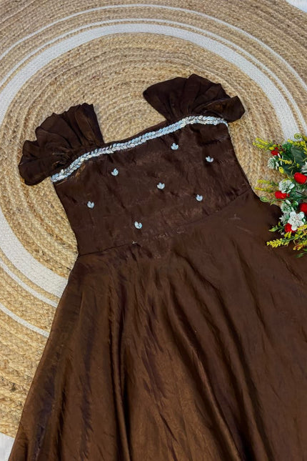 Premium space silk  functional wear Maxi gown SS802