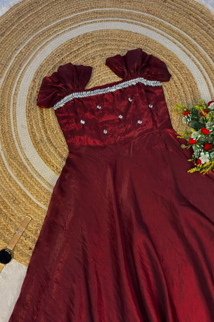 Premium space silk  functional wear Maxi gown SS802