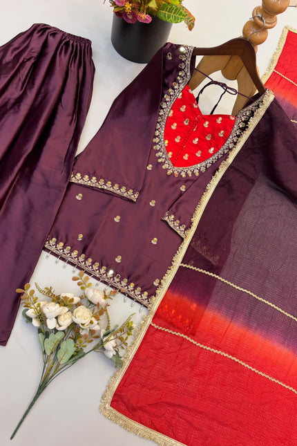 French Crap With Real Mirror Ethnic Wear SS808