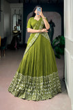 Unstitched blouse / parrot green