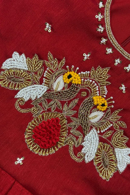Maroon &Golden Yellow Silk Lehenga Choli SS812