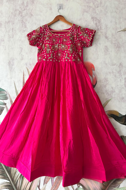 Partywear Maggam work Gown SS812