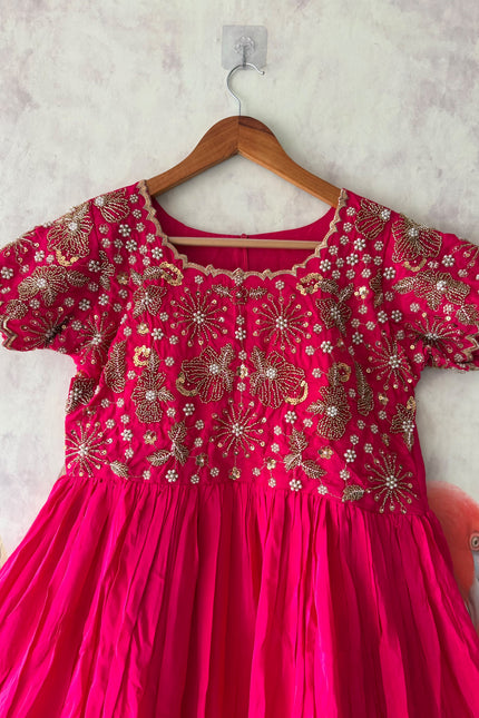 Partywear Maggam work Gown SS812