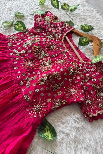 Partywear Maggam work Gown SS812