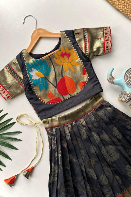 Festive-ready skirt and top set for girls SS814