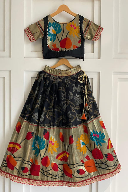 Festive-ready skirt and top set for girls SS814