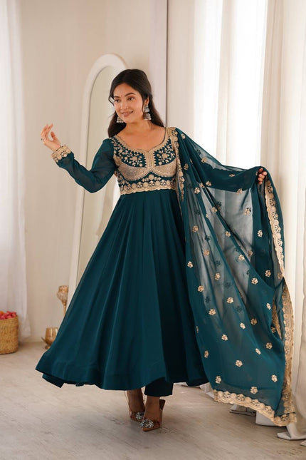 Blooming Georgette Designer Gown SS818