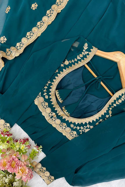 Blooming Georgette Designer Gown SS818