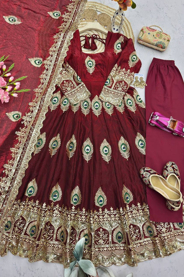 Heavy Fandy Silk Designer Party Wear Look SS828