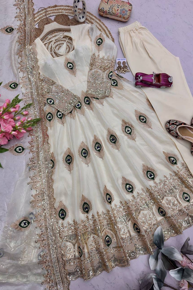 Heavy Fandy Silk Designer Party Wear Look SS828